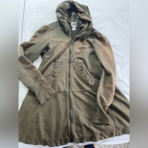 Prairie Underground Long Cloak Hoodie. Moss. XL